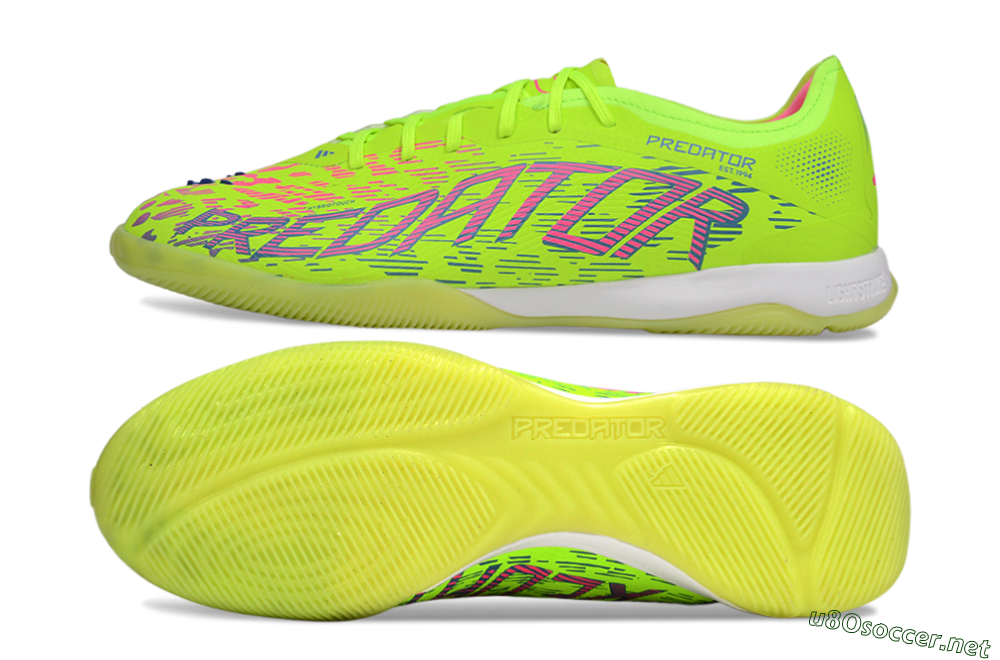 Men's Adidas Predator 25 Elite IC Football Shoes - Yellow/Pink/White 1
