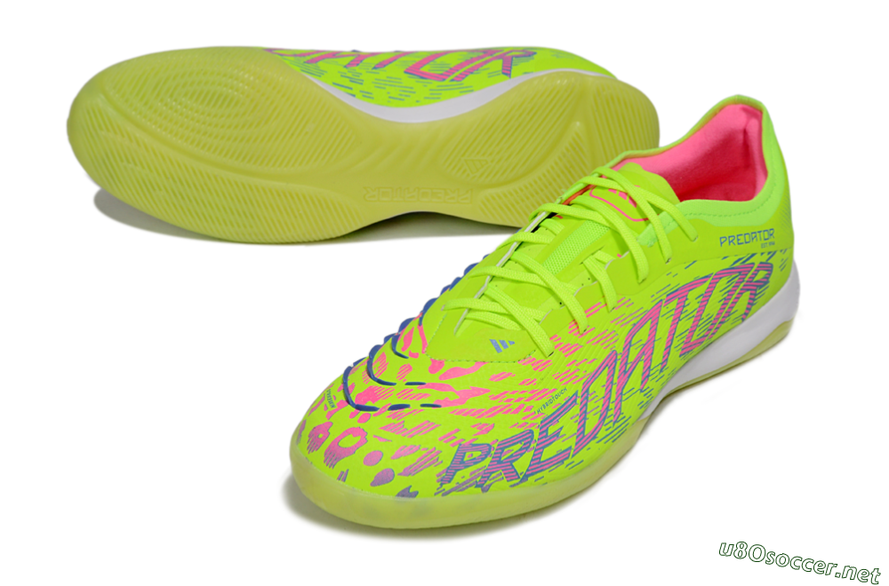 Men's Adidas Predator 25 Elite IC Football Shoes - Yellow/Pink/White 3