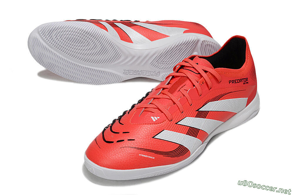 Men's Adidas Predator 25 Elite IC Football Shoes - Red/White/Black 3