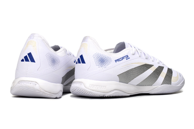 Men's Adidas Predator 25 Elite IC Football Shoes - White/Silver/Blue