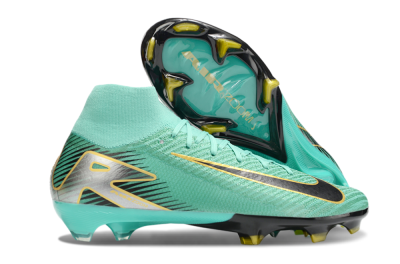 Men's Nike Air Zoom Mercurial Superfly 10 Elite FG Football Boots - Jade/Black/Silver/Gold