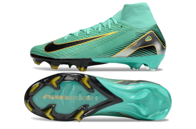 Men's Nike Air Zoom Mercurial Superfly 10 Elite FG Football Boots - Jade/Black/Silver/Gold