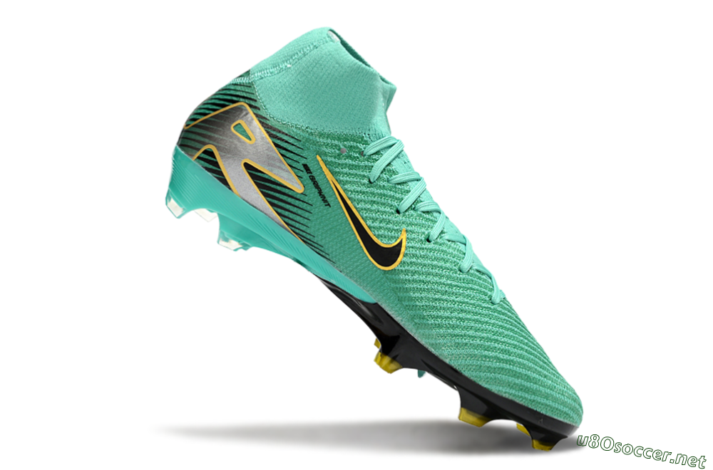 Men's Nike Air Zoom Mercurial Superfly 10 Elite FG Football Boots - Jade/Black/Silver/Gold 4