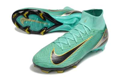Men's Nike Air Zoom Mercurial Superfly 10 Elite FG Football Boots - Jade/Black/Silver/Gold