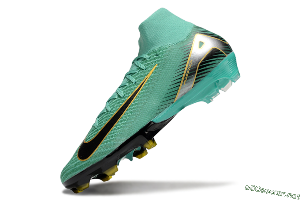 Men's Nike Air Zoom Mercurial Superfly 10 Elite FG Football Boots - Jade/Black/Silver/Gold 5