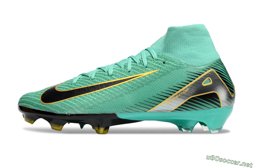 Men's Nike Air Zoom Mercurial Superfly 10 Elite FG Football Boots - Jade/Black/Silver/Gold 0