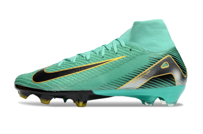 Men's Nike Air Zoom Mercurial Superfly 10 Elite FG Football Boots - Jade/Black/Silver/Gold