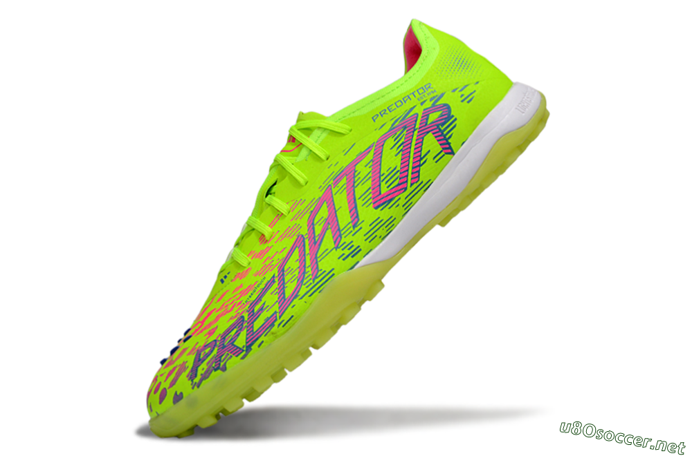 Men's Adidas Predator 25 Elite TF Football Shoes - Yellow/Pink/White 5