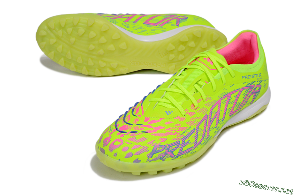Men's Adidas Predator 25 Elite TF Football Shoes - Yellow/Pink/White 3