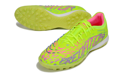 Men's Adidas Predator 25 Elite TF Football Shoes - Yellow/Pink/White