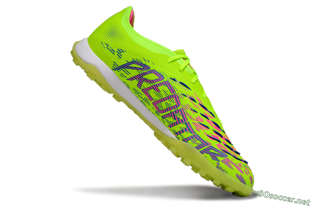 Men's Adidas Predator 25 Elite TF Football Shoes - Yellow/Pink/White 4