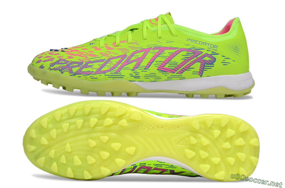 Men's Adidas Predator 25 Elite TF Football Shoes - Yellow/Pink/White 1