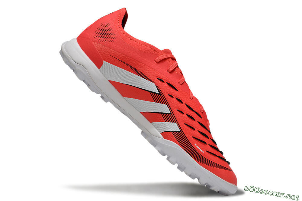 Men's Adidas Predator 25 Elite TF Football Shoes - Red/White/Black 4