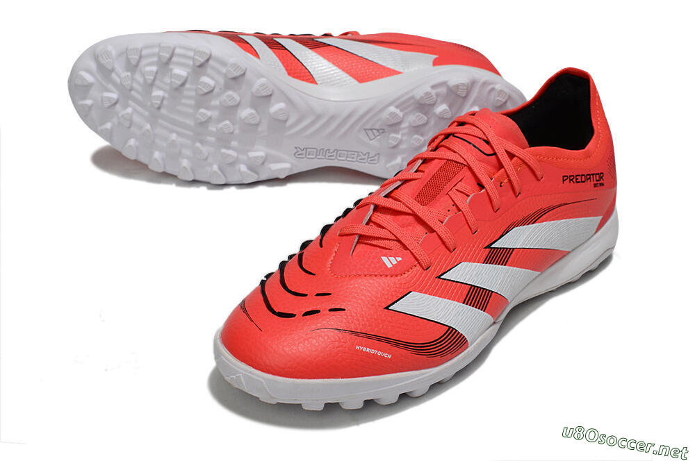 Men's Adidas Predator 25 Elite TF Football Shoes - Red/White/Black 3