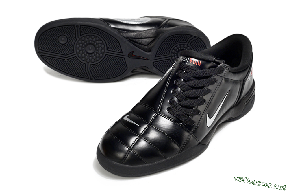 Men's Nike Total 90 II IC Football Shoes - Black/White/Red 3