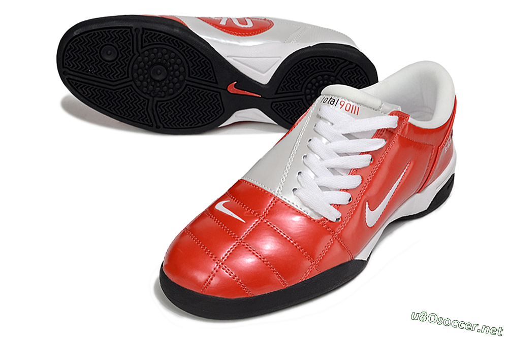 Men's Nike Total 90 II IC Football Shoes - Red/White/Black 3