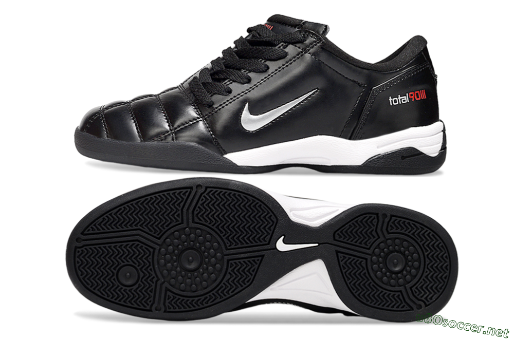 Men's Nike Total 90 II IC Football Shoes - Black/White 1