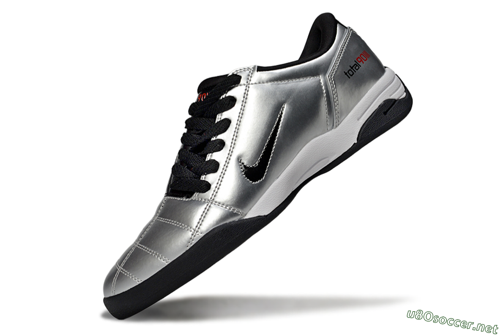 Men's Nike Total 90 II IC Football Shoes - Silver/Black/White 5