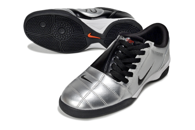 Men's Nike Total 90 II IC Football Shoes - Silver/Black/White