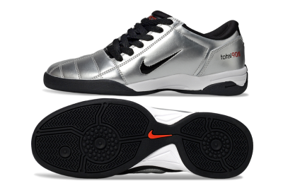 Men's Nike Total 90 II IC Football Shoes - Silver/Black/White