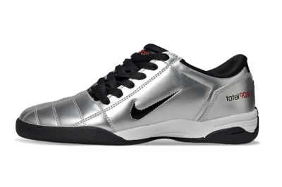 Men's Nike Total 90 II IC Football Shoes - Silver/Black/White