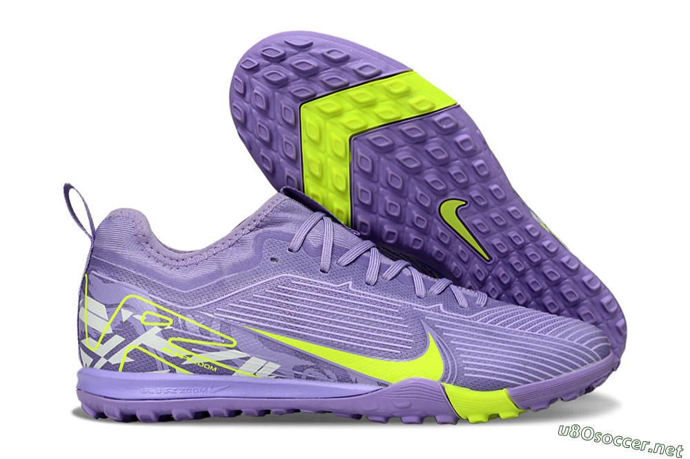 Unisex Nike Air Zoom Mercurial Vapor 16 Pro TF Football Shoes - Purple/Yellow/White 2