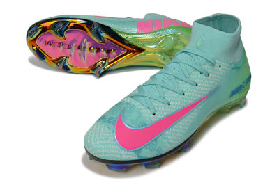 Unisex Nike Air Zoom Mercurial Superfly 10 Elite FG Football Boots - Jade/Pink/Gold