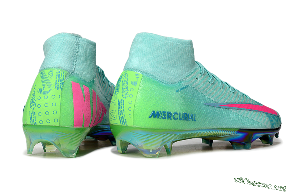 Unisex Nike Air Zoom Mercurial Superfly 10 Elite FG Football Boots - Jade/Pink/Gold 6