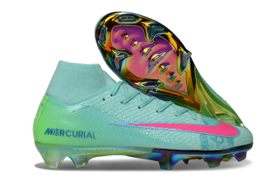 Unisex Nike Air Zoom Mercurial Superfly 10 Elite FG Football Boots - Jade/Pink/Gold