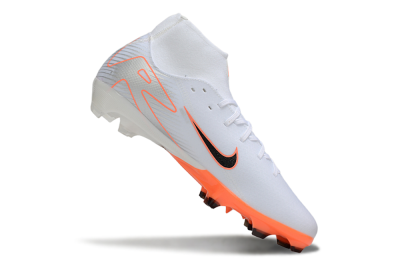 Men's Nike Air Zoom Mercurial Superfly 10 Academy FG Football Boots - White/Black/Orange/Silver