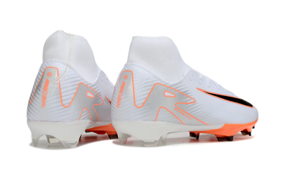 Men's Nike Air Zoom Mercurial Superfly 10 Academy FG Football Boots - White/Black/Orange/Silver