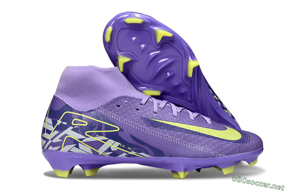 Men's Nike Air Zoom Mercurial Superfly 10 Academy FG Football Boots - Purple/Yellow/White 2