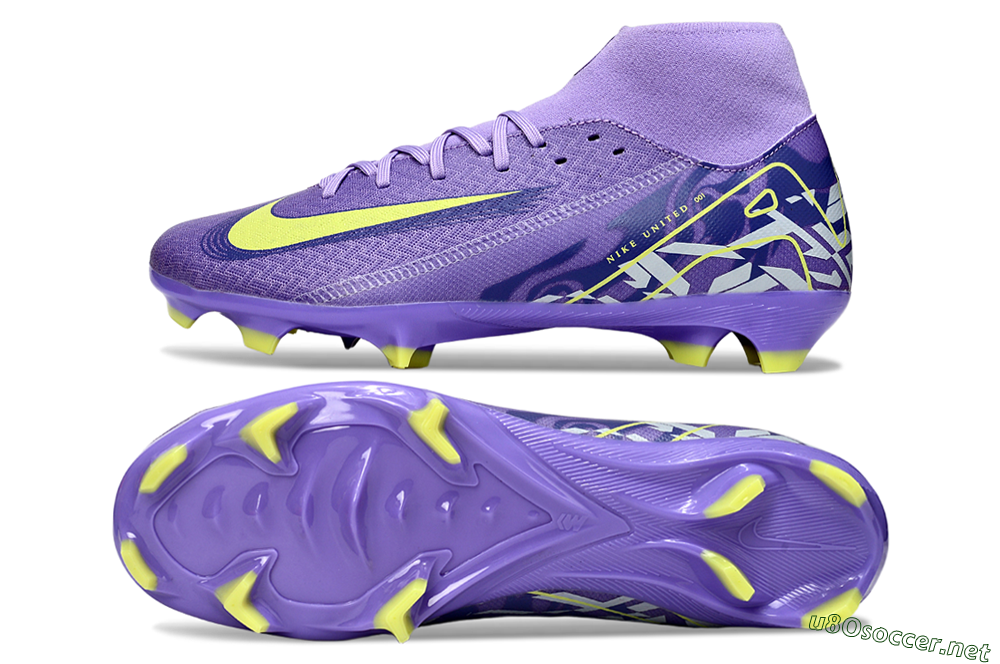 Men's Nike Air Zoom Mercurial Superfly 10 Academy FG Football Boots - Purple/Yellow/White 1