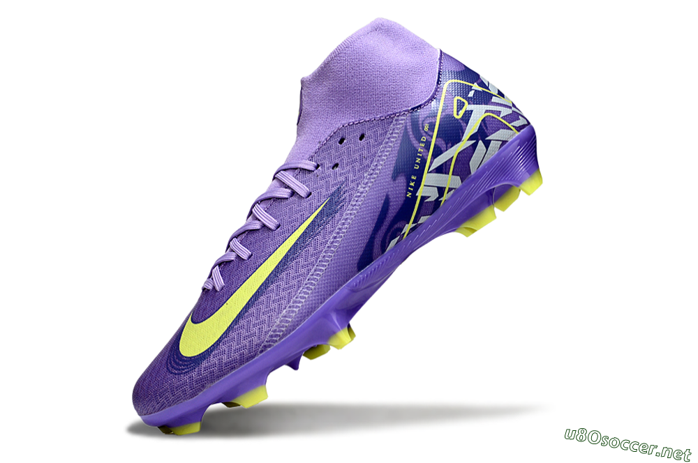 Men's Nike Air Zoom Mercurial Superfly 10 Academy FG Football Boots - Purple/Yellow/White 5