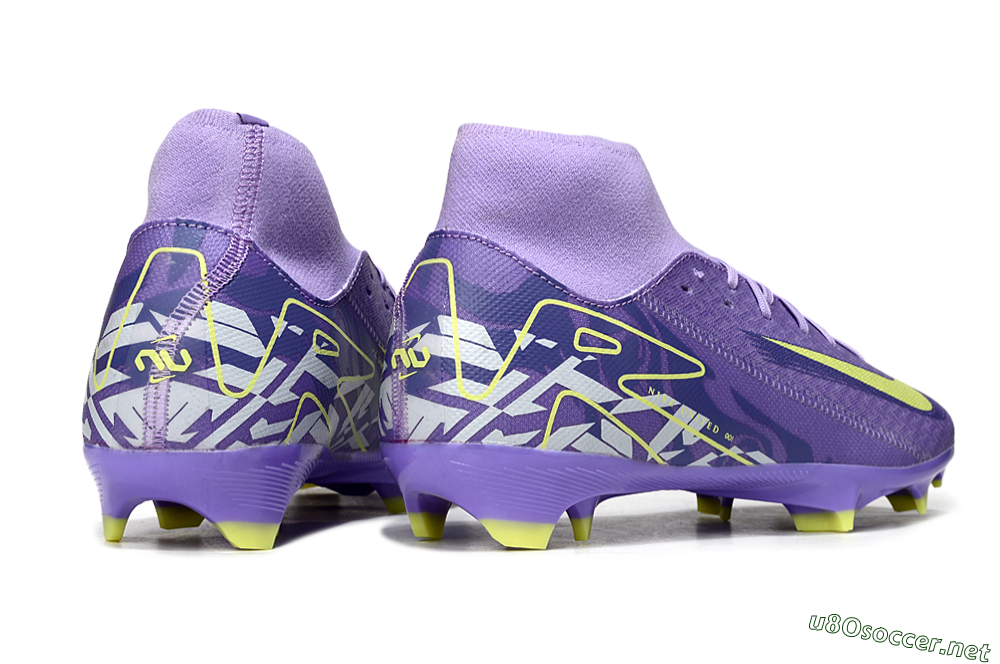 Men's Nike Air Zoom Mercurial Superfly 10 Academy FG Football Boots - Purple/Yellow/White 6