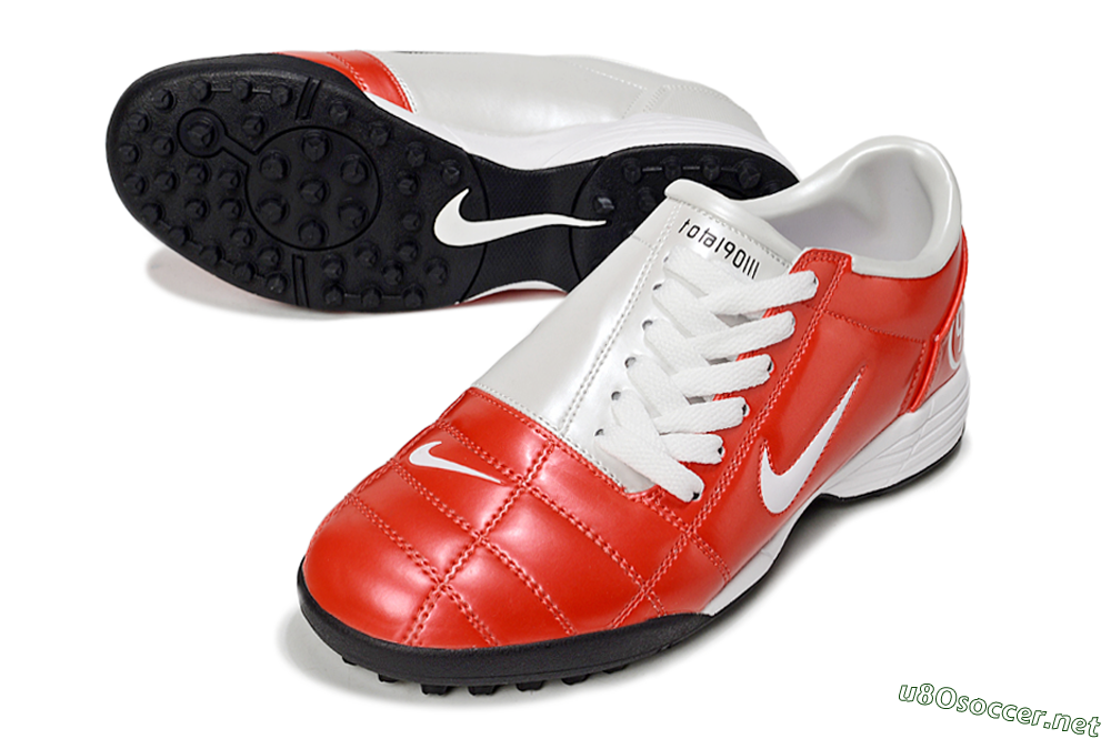 Unisex Nike Total 90 II TF Football Shoes - Red/White/Black 3