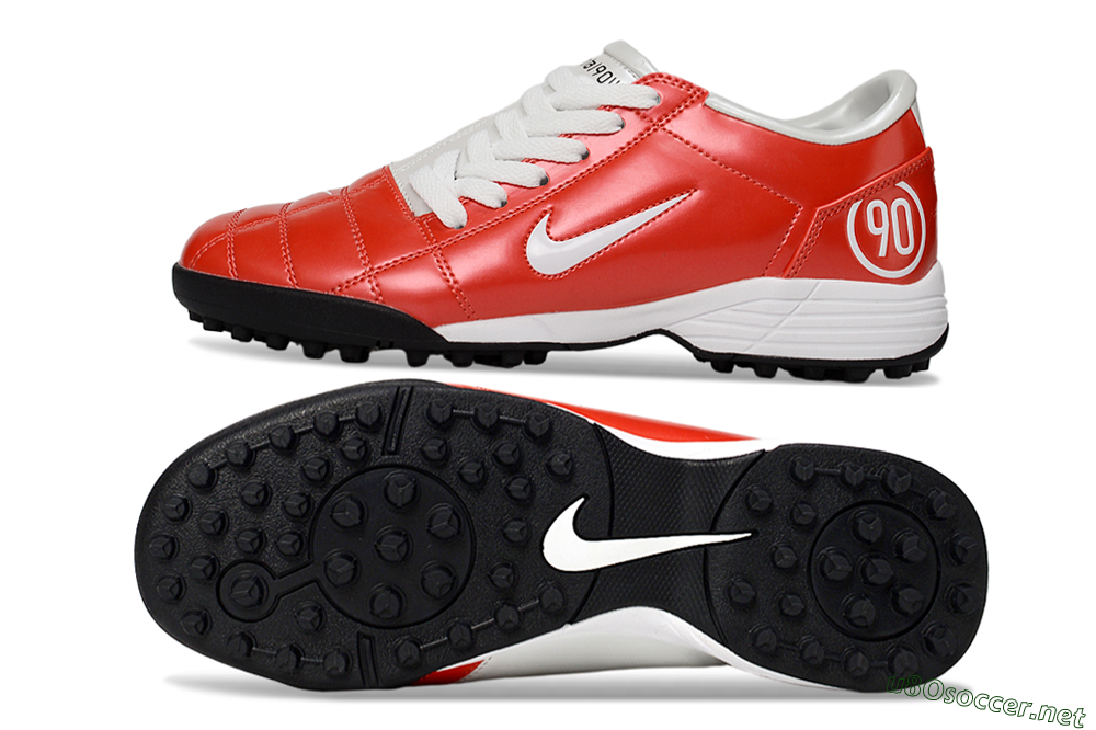 Unisex Nike Total 90 II TF Football Shoes - Red/White/Black 1