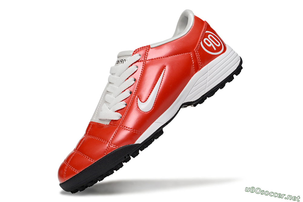 Unisex Nike Total 90 II TF Football Shoes - Red/White/Black 5