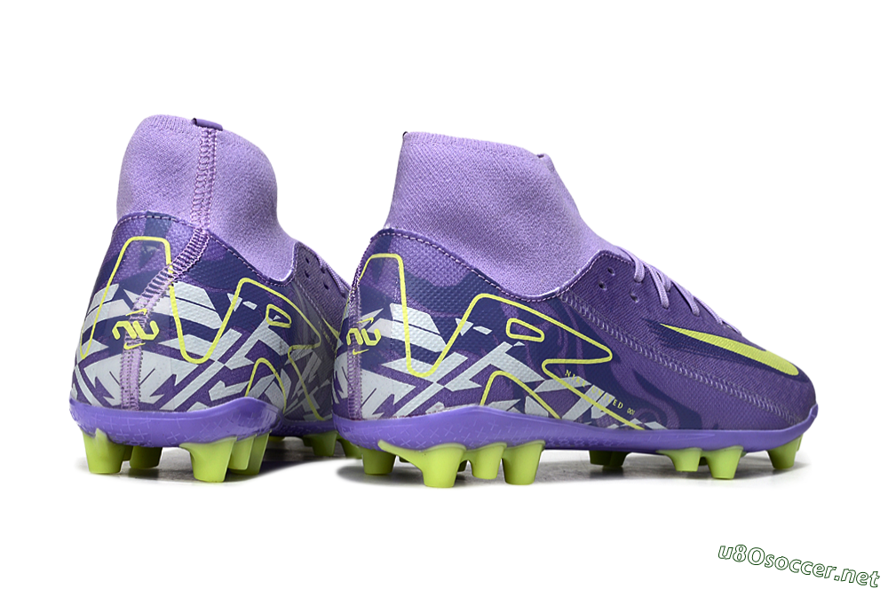 Men's Nike Air Zoom Mercurial Superfly 10 Academy AG Football Boots - Purple/Yellow/White 6