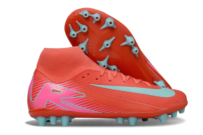 Men's Nike Air Zoom Mercurial Superfly 10 Academy AG Football Boots - Red/Jade/Pink