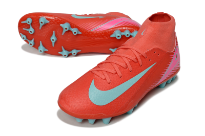 Men's Nike Air Zoom Mercurial Superfly 10 Academy AG Football Boots - Red/Jade/Pink