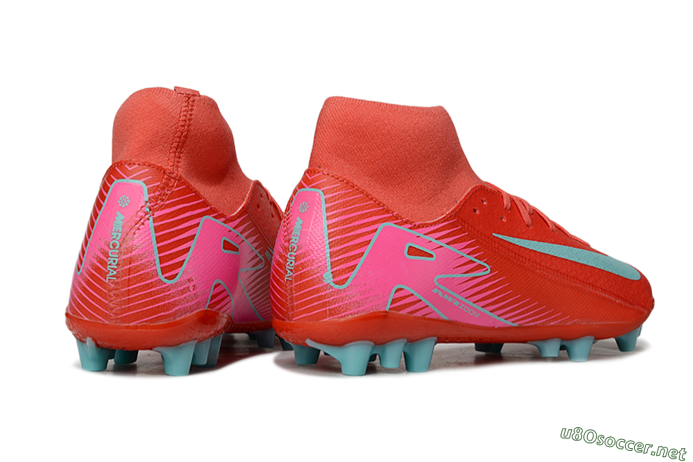 Men's Nike Air Zoom Mercurial Superfly 10 Academy AG Football Boots - Red/Jade/Pink 6