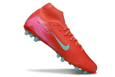 Men's Nike Air Zoom Mercurial Superfly 10 Academy AG Football Boots - Red/Jade/Pink