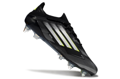 Men's Adidas F50 Elite SG Football Boots - Black/Silver/Yellow