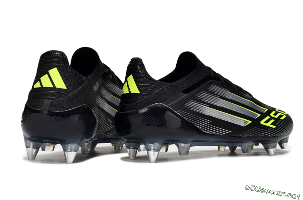 Men's Adidas F50 Elite SG Football Boots - Black/Silver/Yellow 6