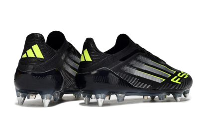 Men's Adidas F50 Elite SG Football Boots - Black/Silver/Yellow