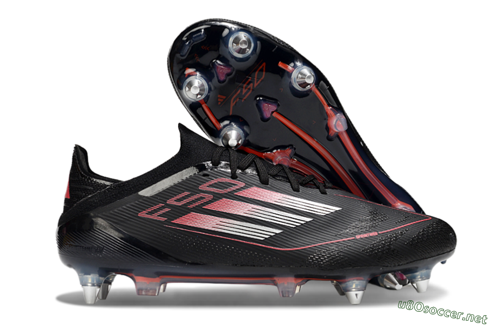 Men's Adidas F50 Elite SG Football Boots - Black/Silver/Red 2