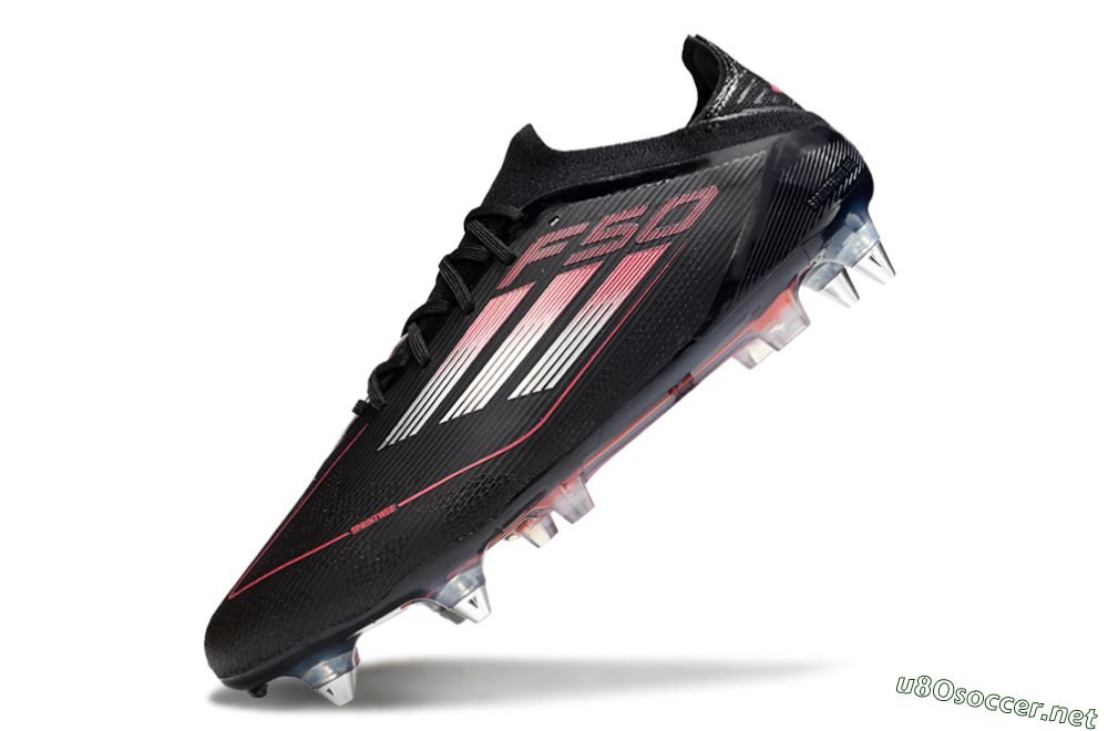 Men's Adidas F50 Elite SG Football Boots - Black/Silver/Red 5