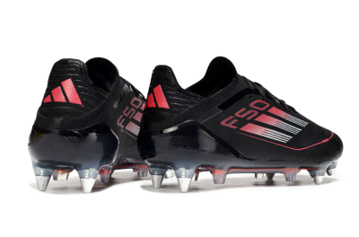 Men's Adidas F50 Elite SG Football Boots - Black/Silver/Red