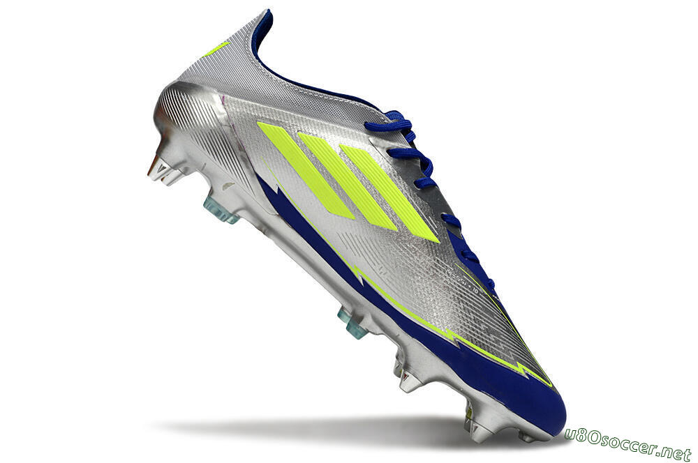 Men's Adidas F50 Elite SG Football Boots - Silver/Yellow/Blue 4